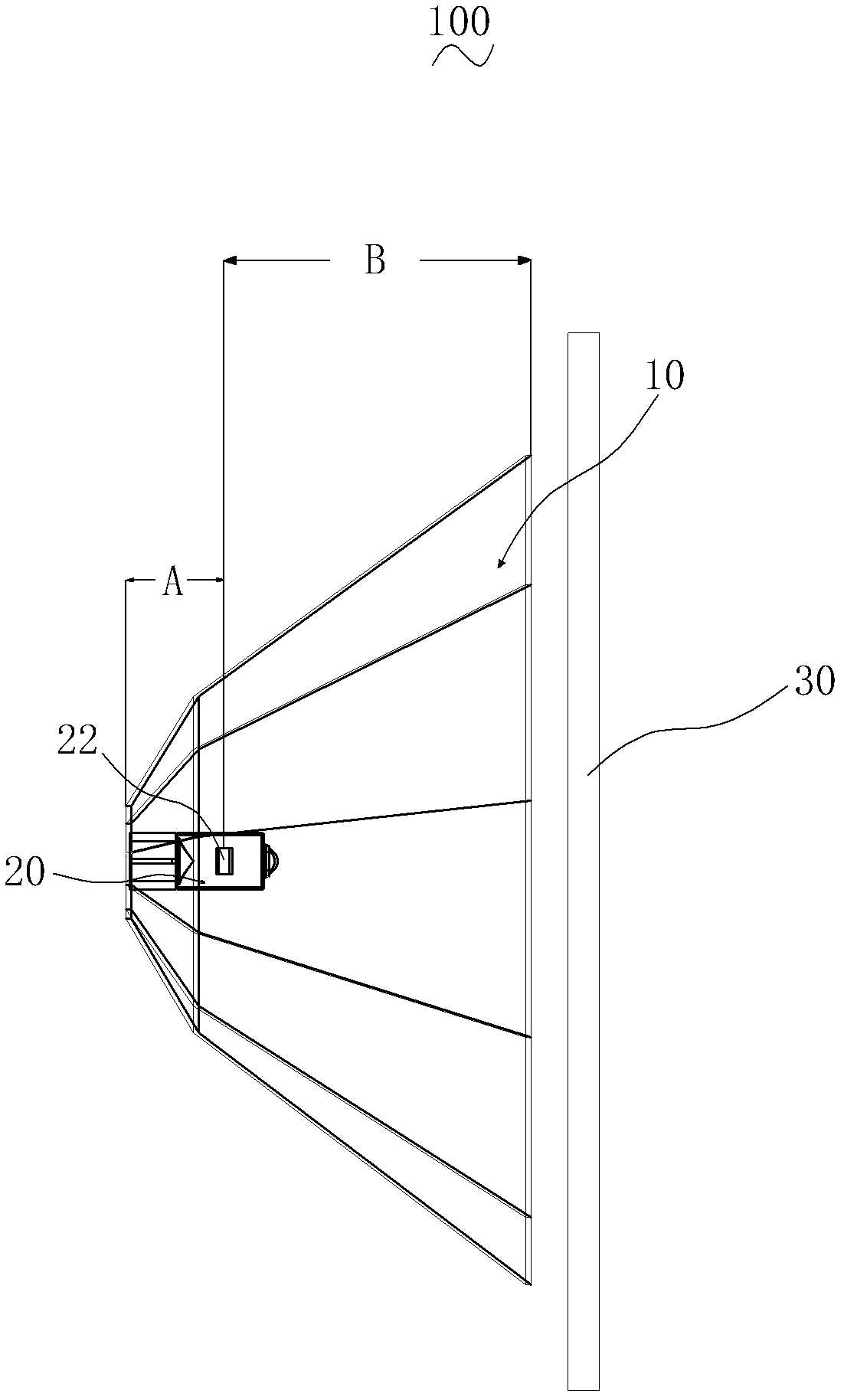 Runway alarm lamp and reflecting machine thereof