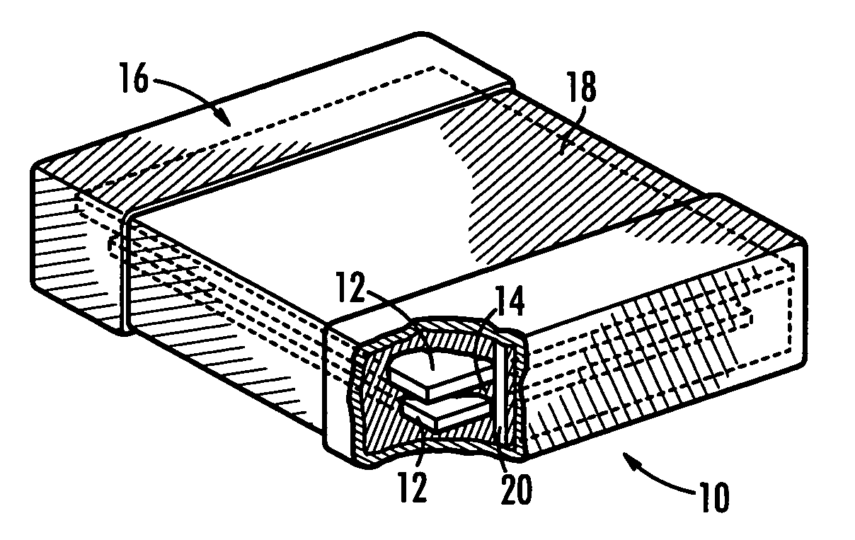 Process for manufacture of ceramic capacitors using ink jet printing