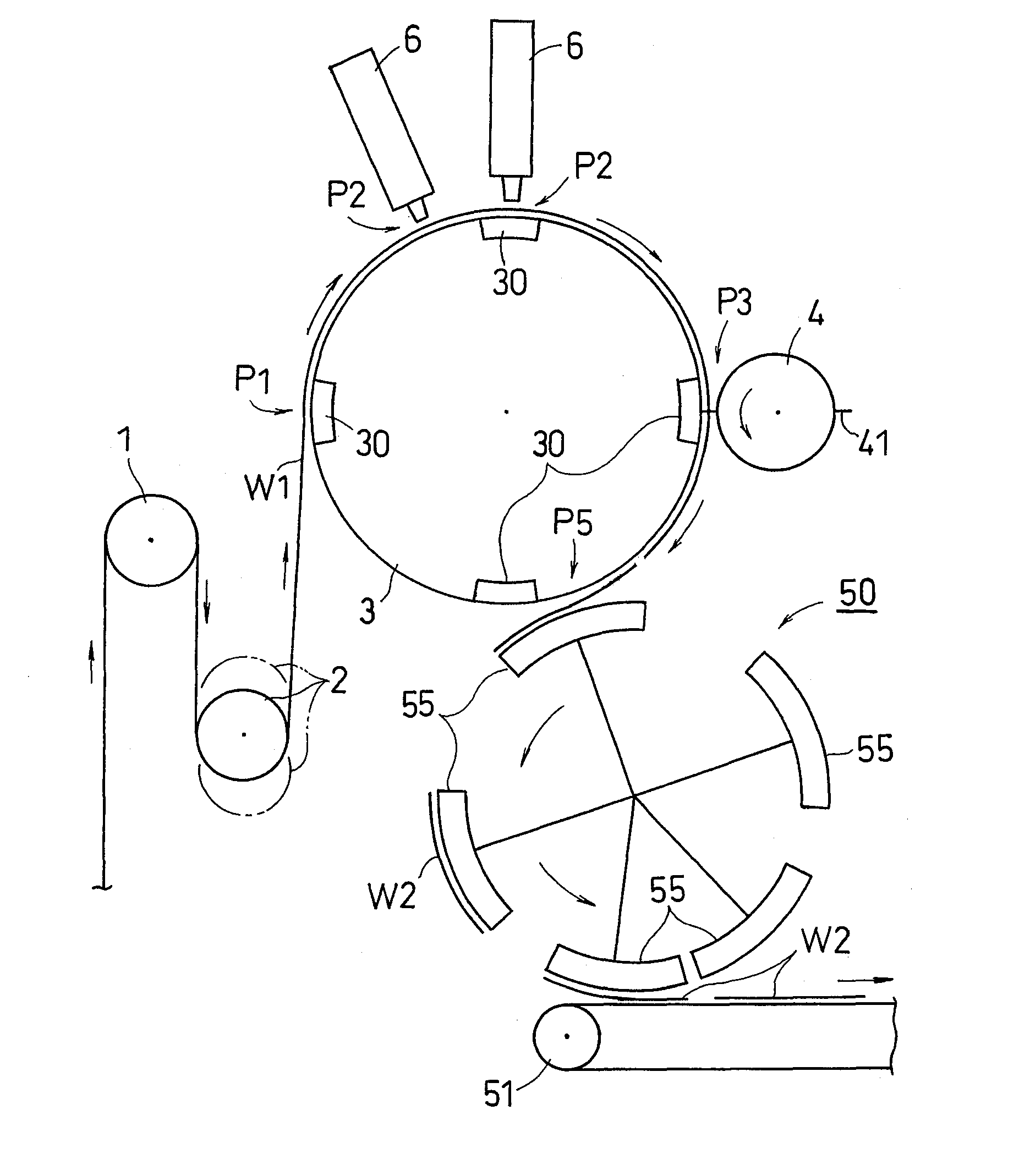 Velocity-changing apparatus for web