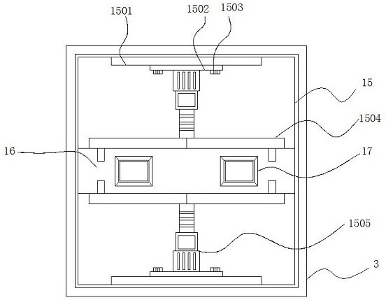 Shopping cart queuing device for intelligent supermarket