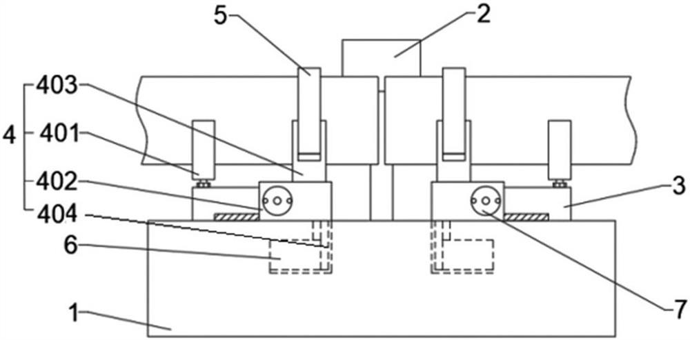 A metal power tube straight seam welding device