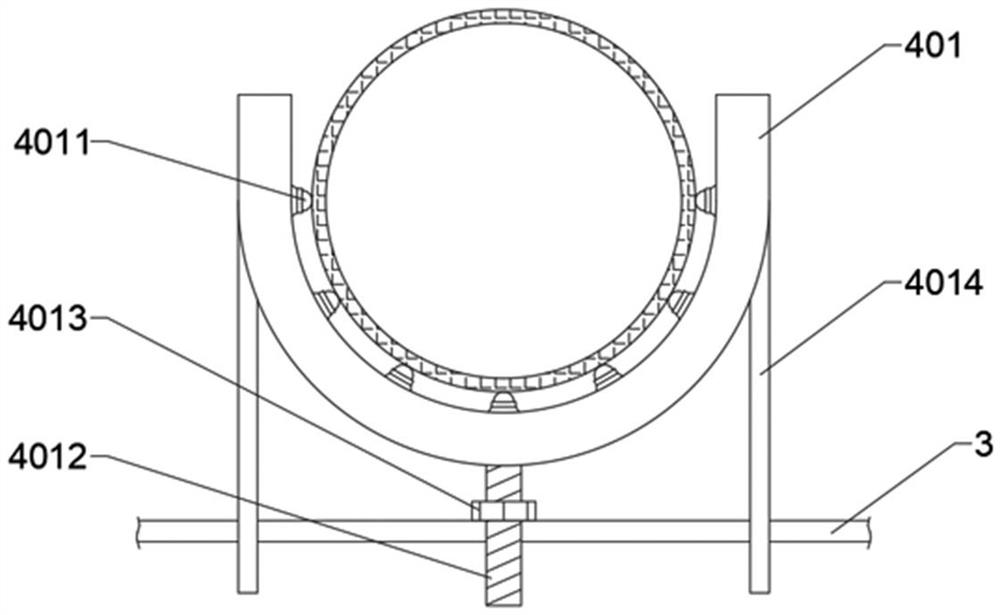 A metal power tube straight seam welding device