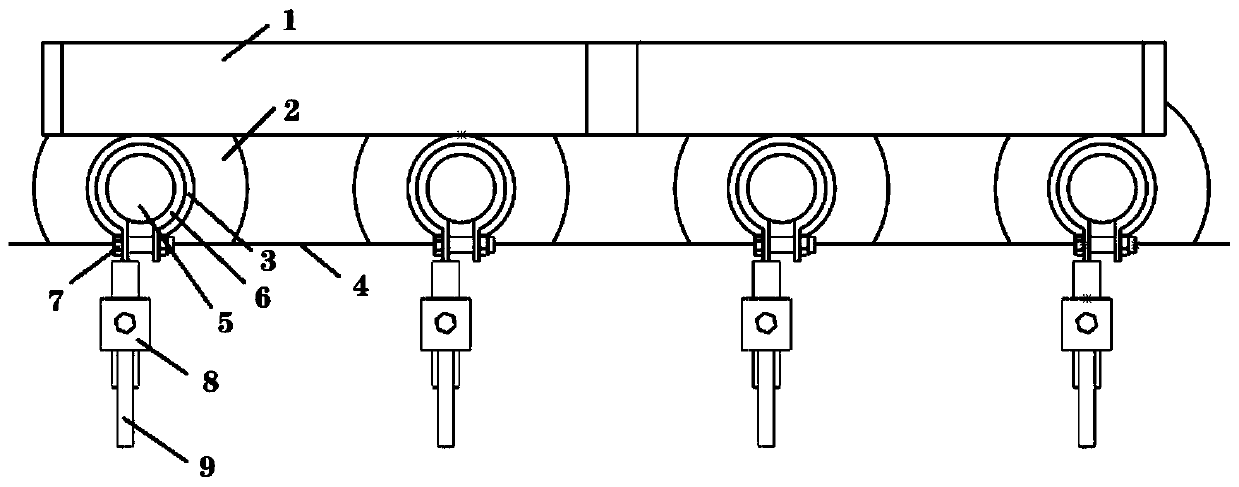 Grid type array wave height meter