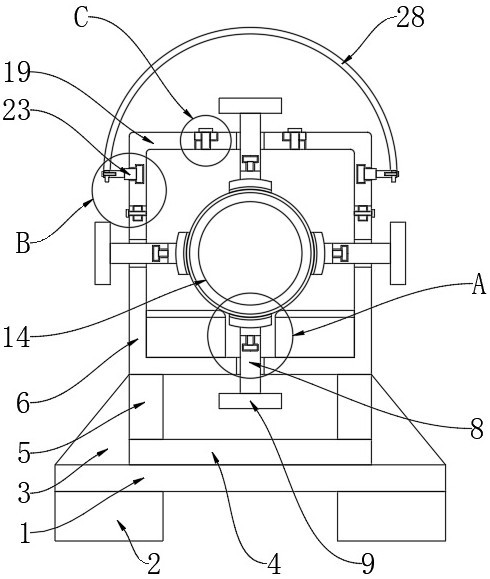 Oil field pipeline reinforcing and supporting mechanism