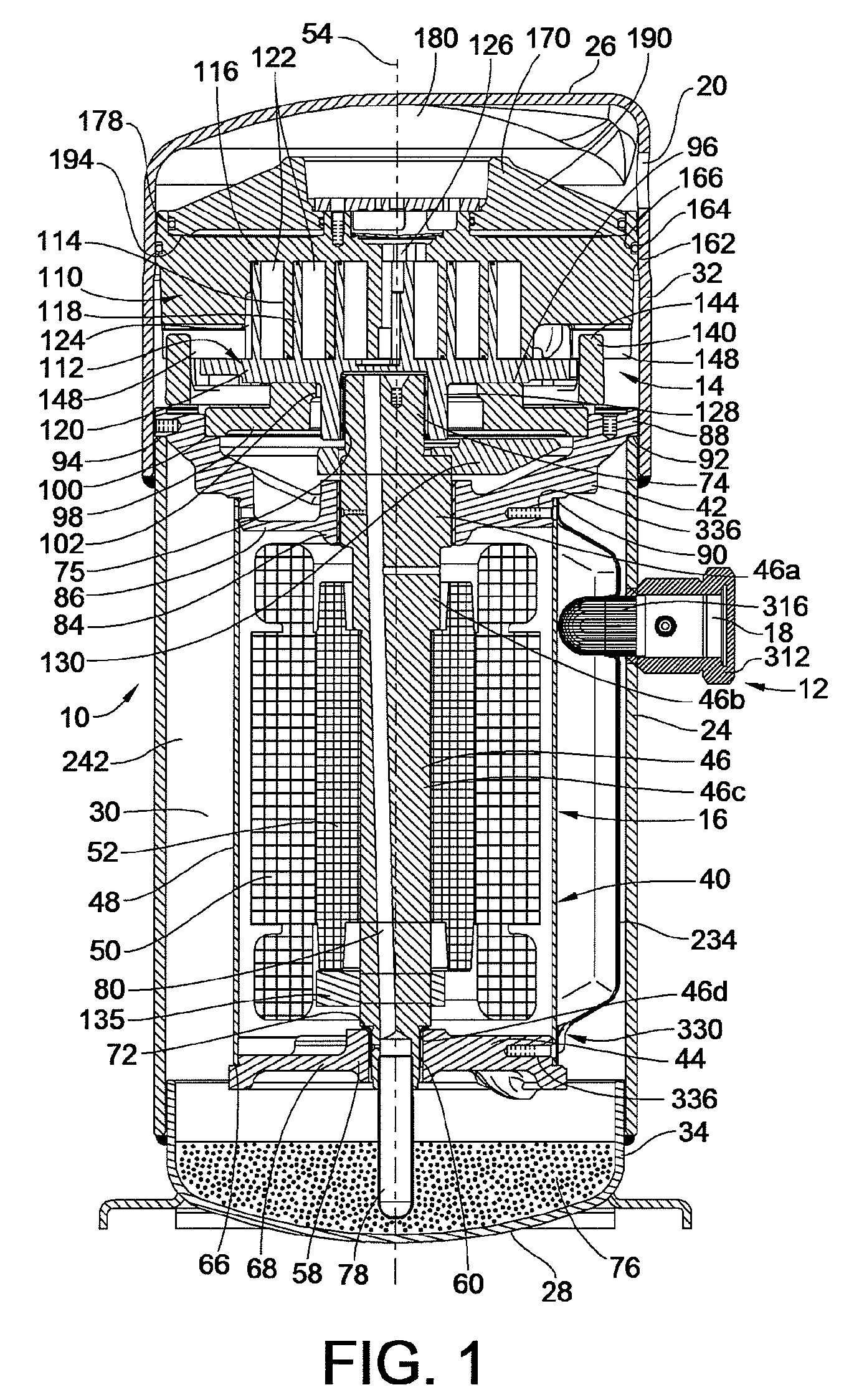 Contoured Check Valve Disc and Scroll Compressor Incorporating Same