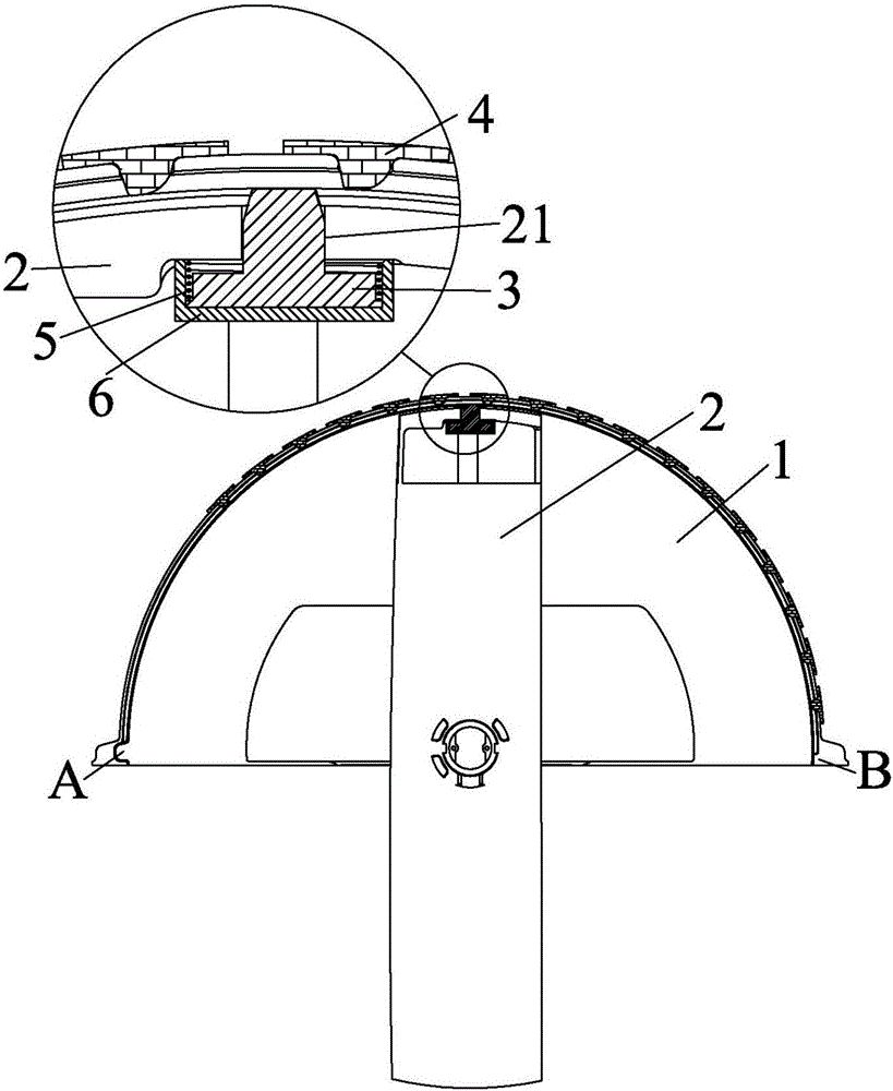 Buffering decelerating device of overturning mechanism of spacecraft