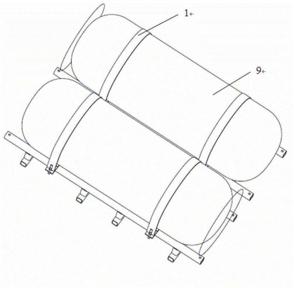 Fixing bracket for double gas bottles of gas-fueled vehicle