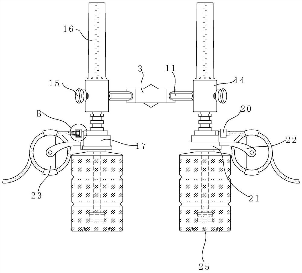 Improved oxygen inhalation device with one-driving-two structure