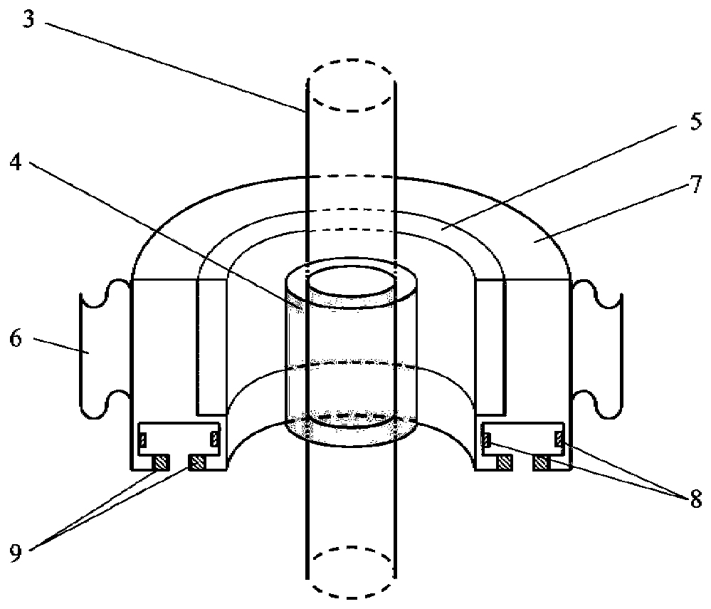 Vertical-axis magnetic levitation tidal current energy power generation device and method in combination with offshore horizontal-axis wind turbine tower barrel