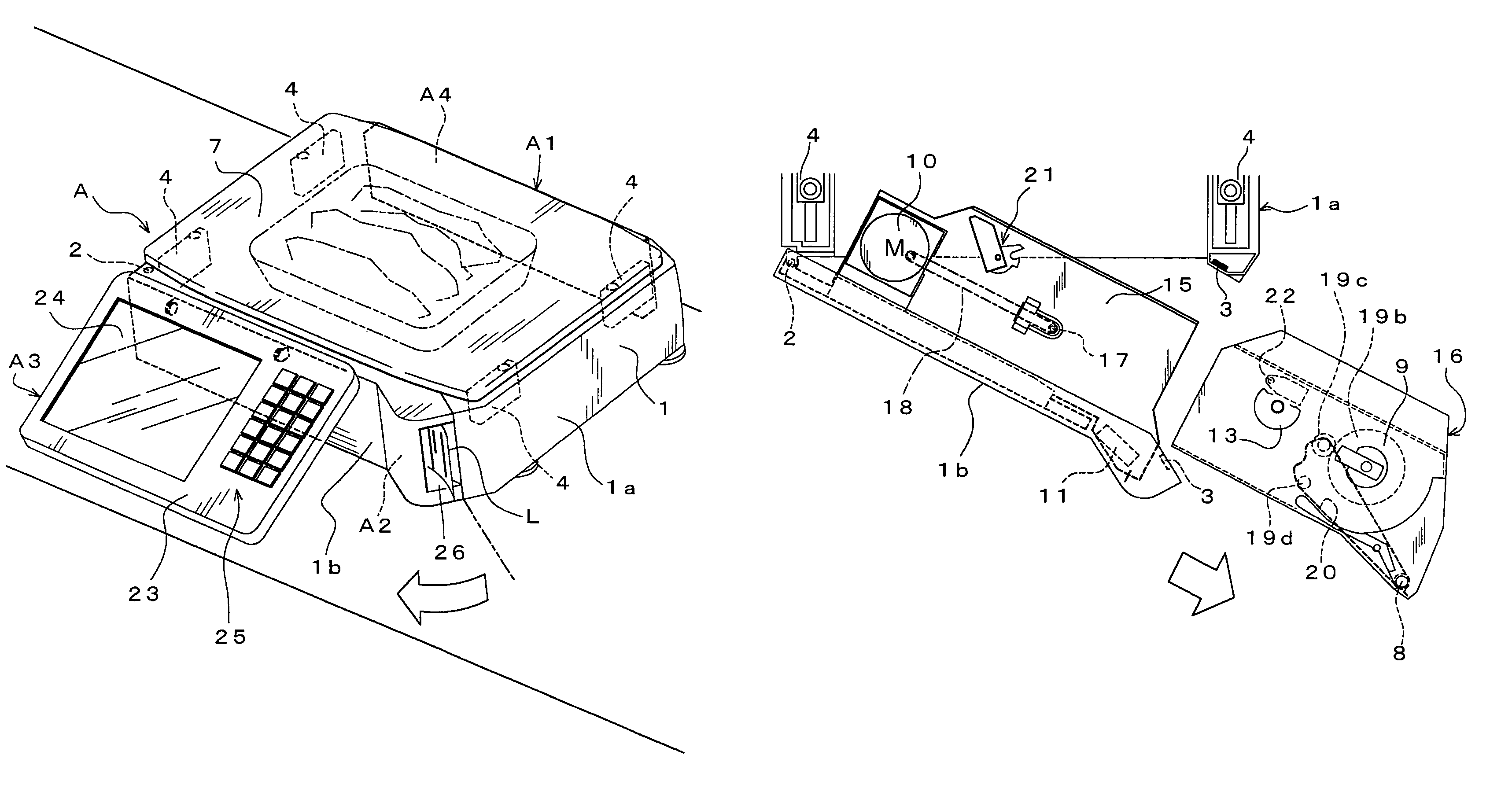 Measuring and printing device