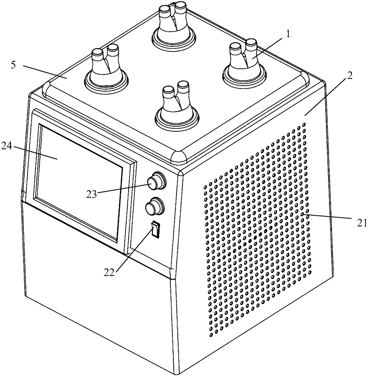 A high-flow pulsating electromagnetic blood pump and a left ventricular counterpulsation assisting system including the same