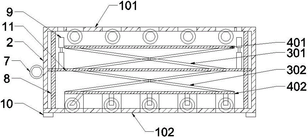 Conveying platform with lifting structure