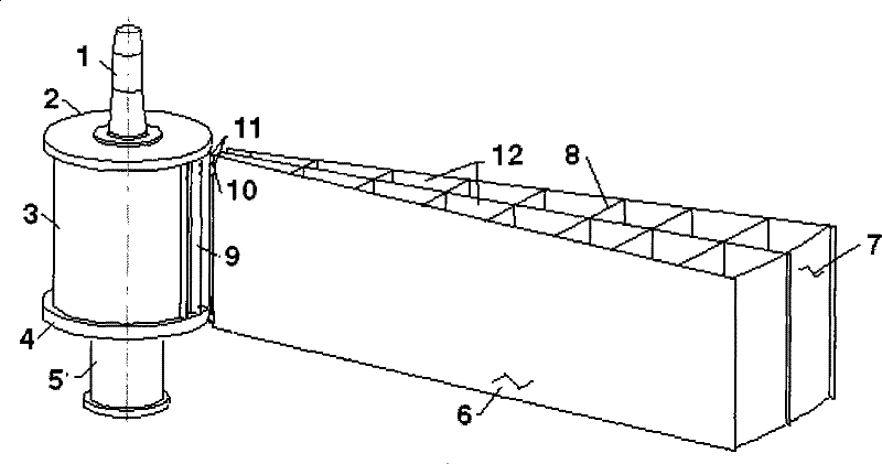 Major diameter rotary type heat exchanger rotor structure and its radial separator