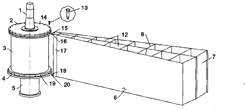 Major diameter rotary type heat exchanger rotor structure and its radial separator