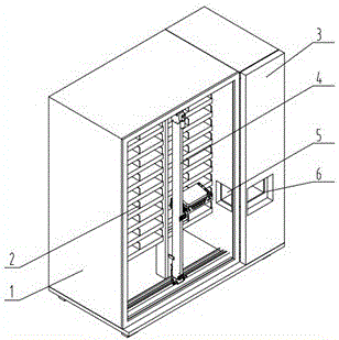 Automatic vending machine with XY lifting goods receiving system