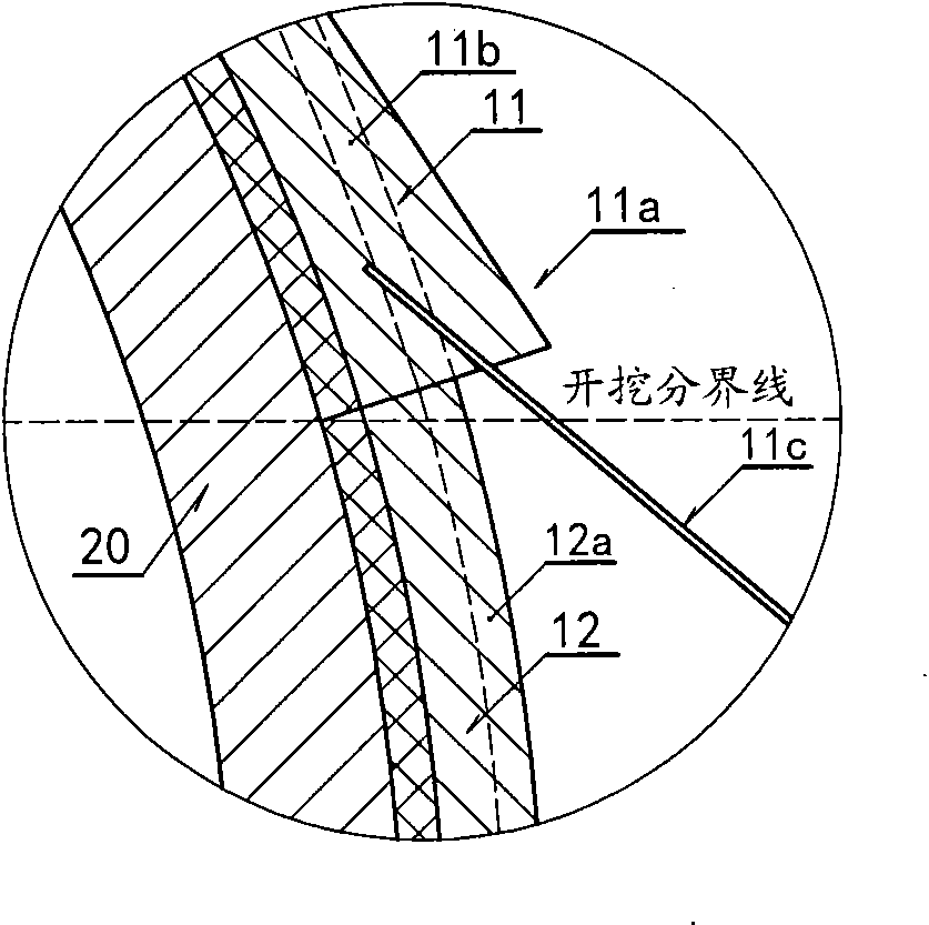 Lining structure for super large section water-rich loess tunnel of high-speed railroad