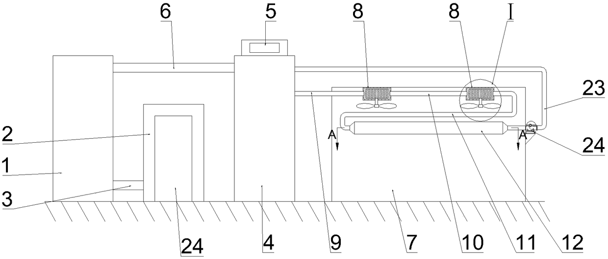 Circular cooling device for EPS forming machine