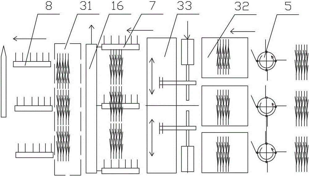 Vehicle-mounted numerical control grass curtain machine and its weaving method