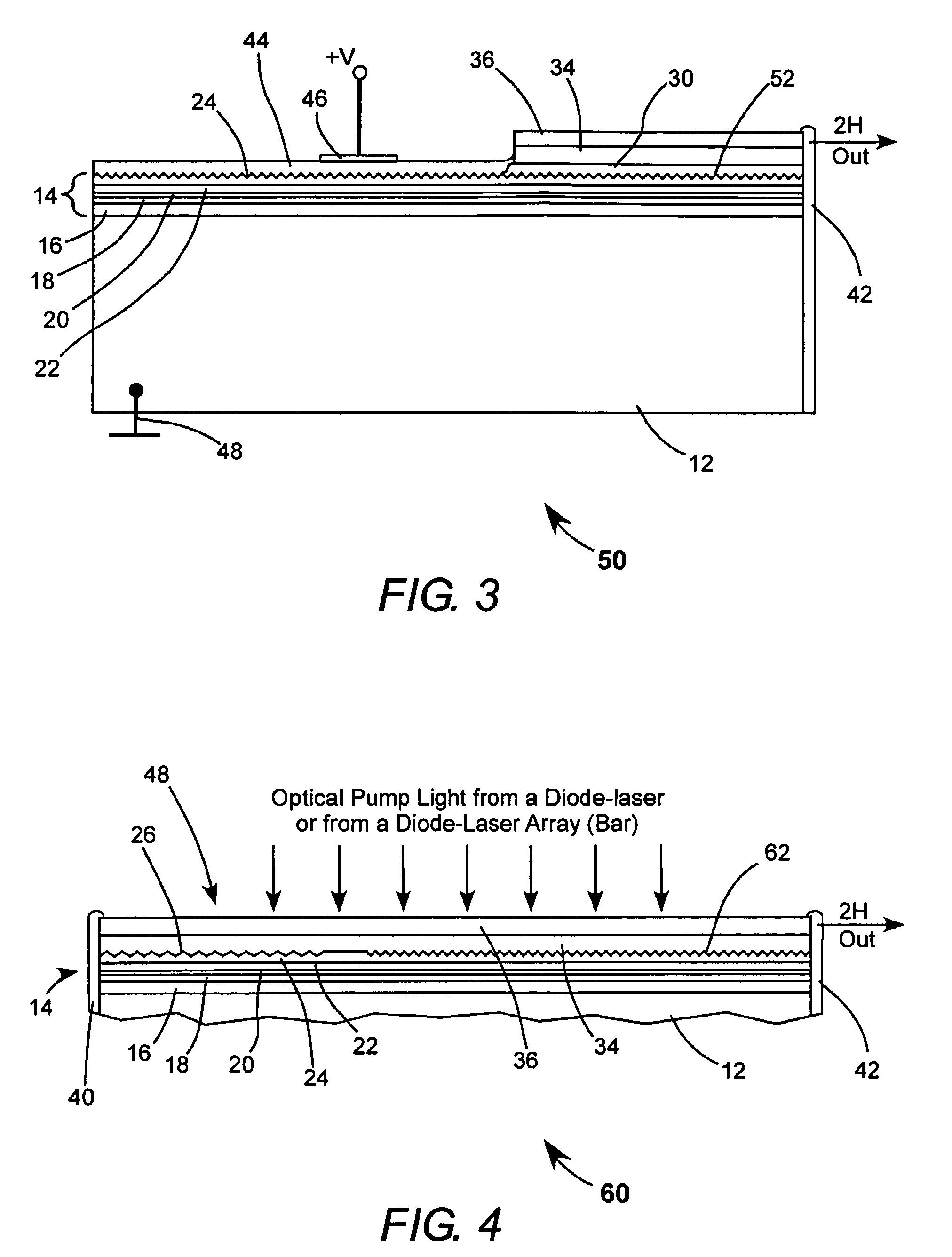 Frequency-doubled edge-emitting semiconductor lasers