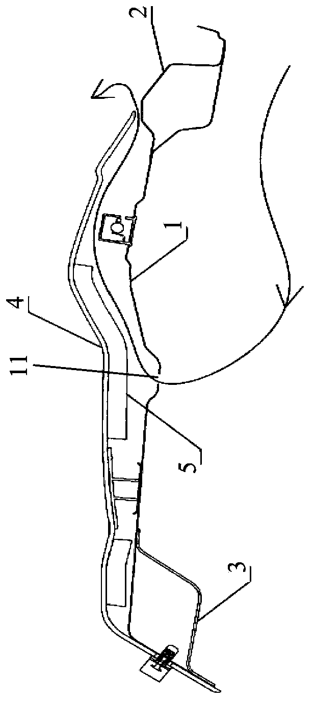 Rear luggage rack device for sedan