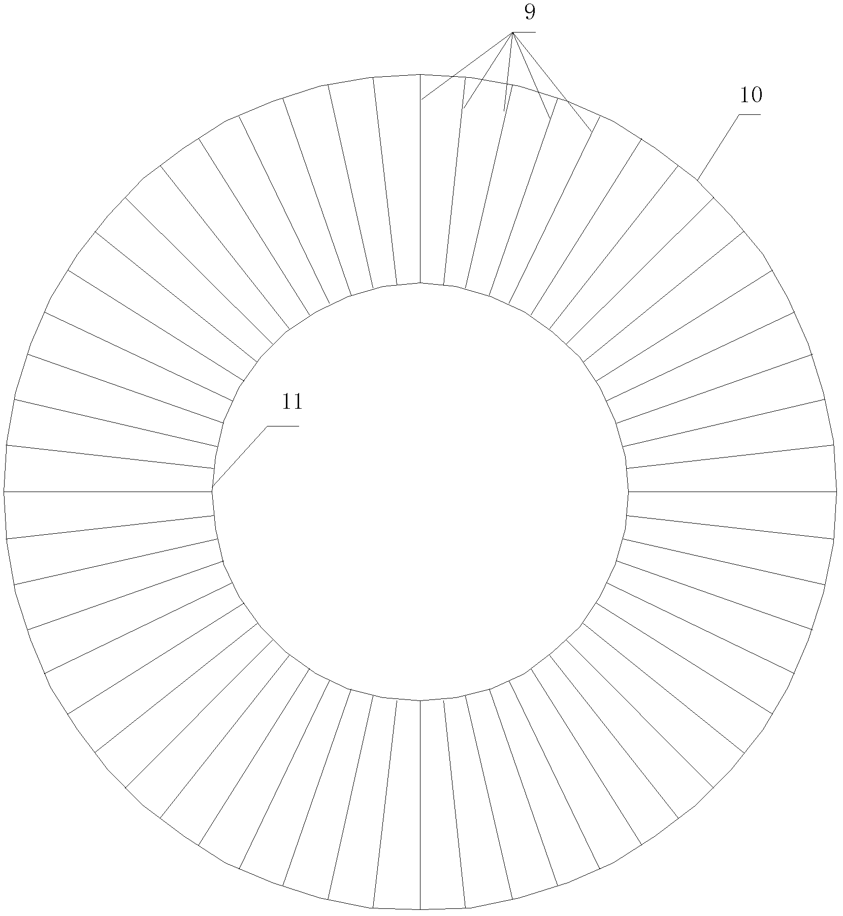 Concrete diameter construction survey control method for cooling tower and large-scale construction barrel