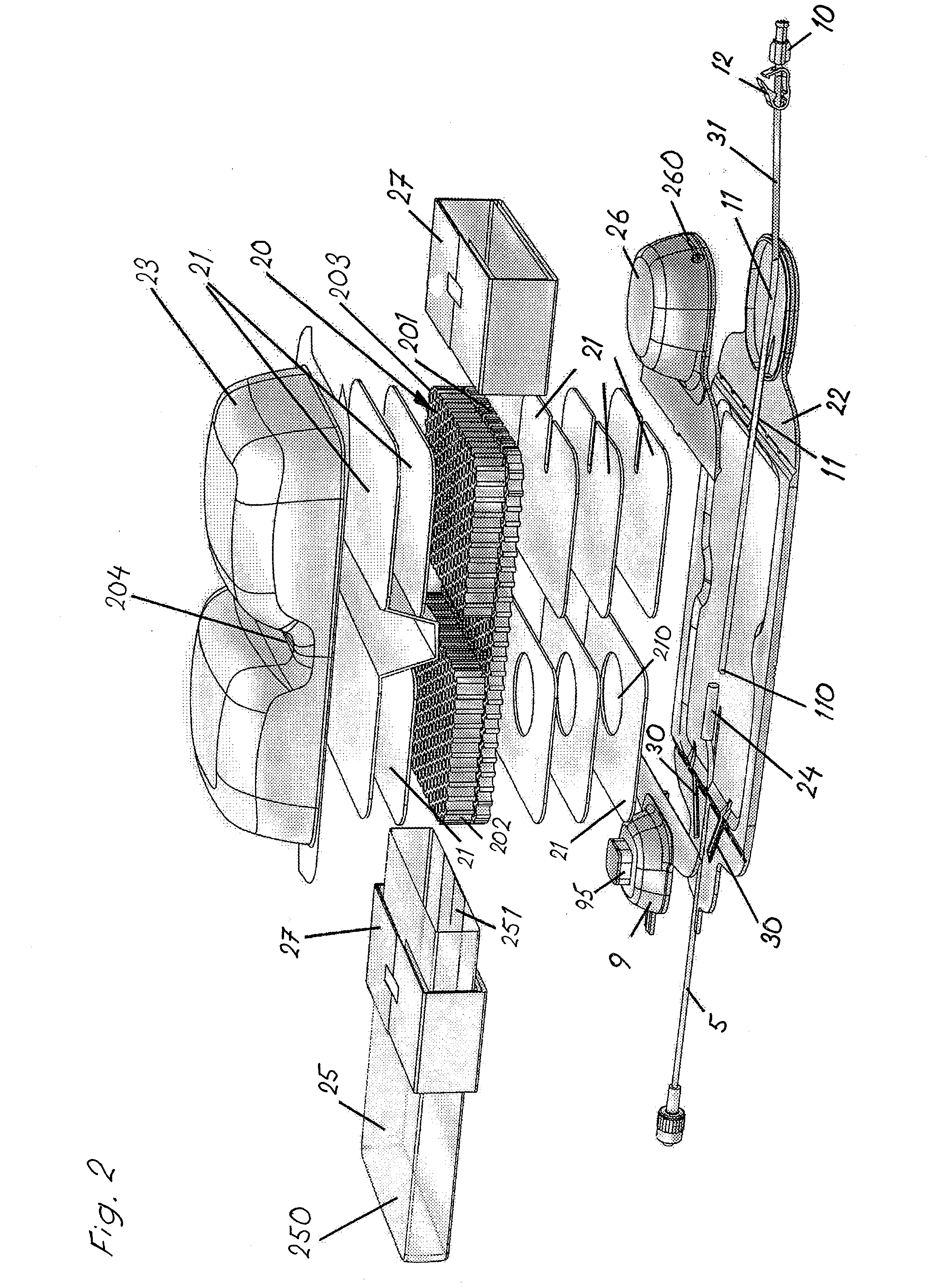 Device for treatment of wounds and a method for manufacturing of wound pads