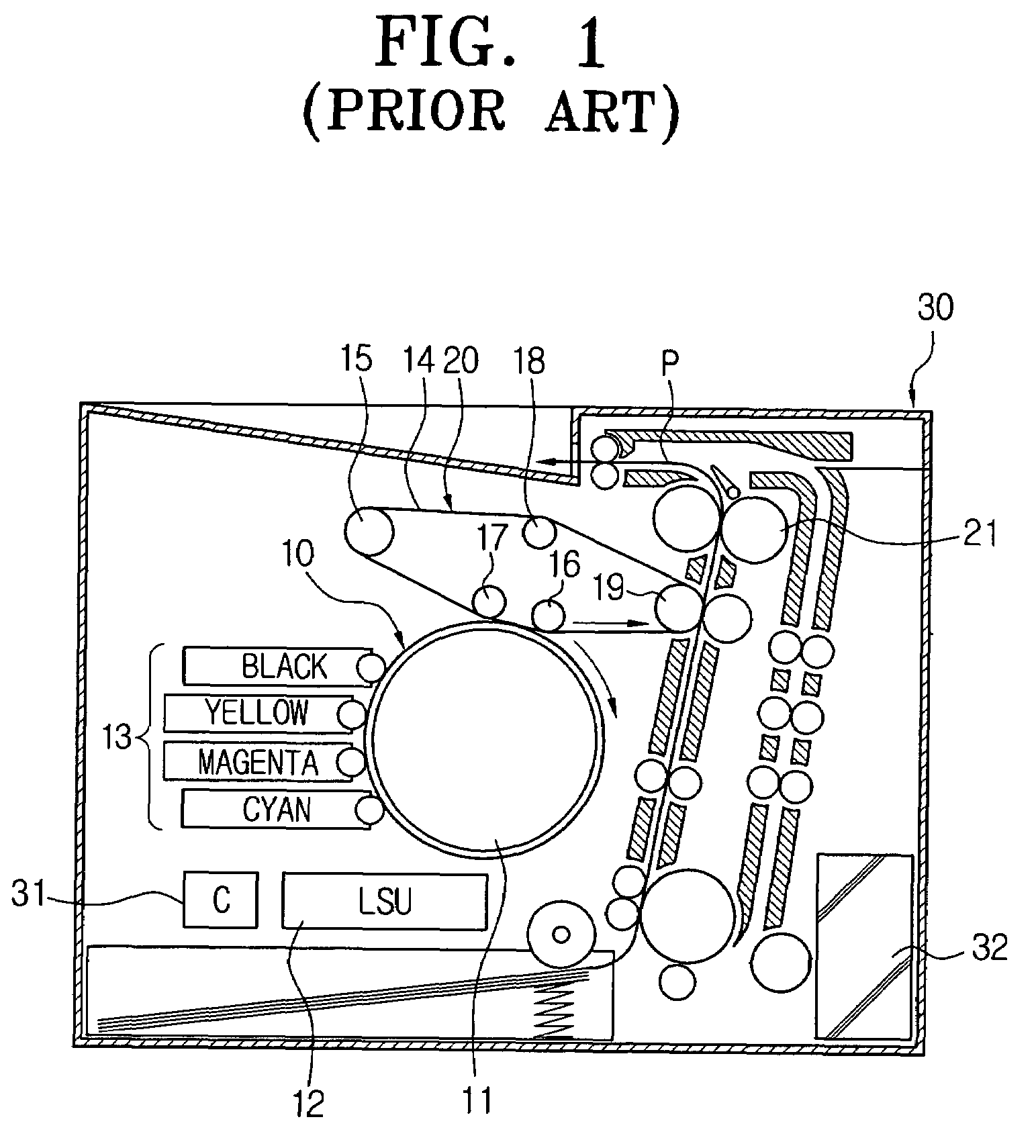 Apparatus and method of driving a transfer belt