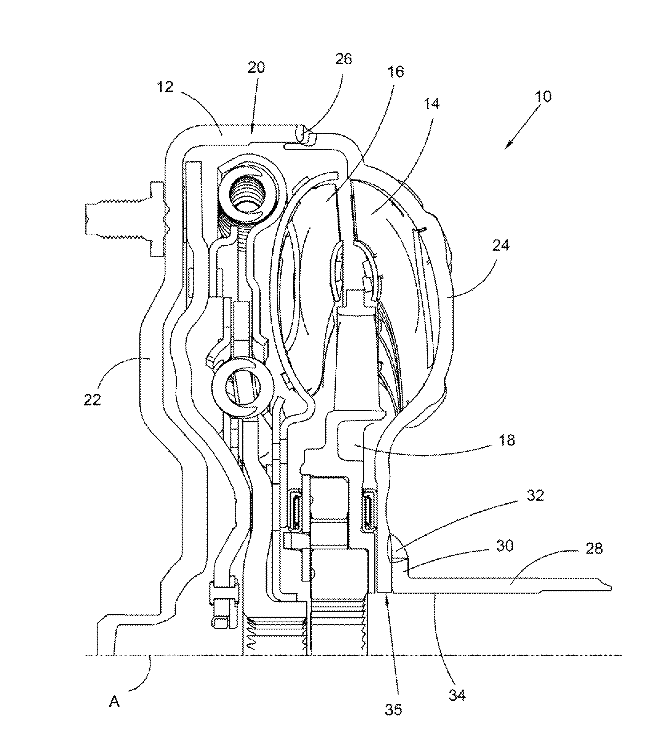 Flanged impeller hub