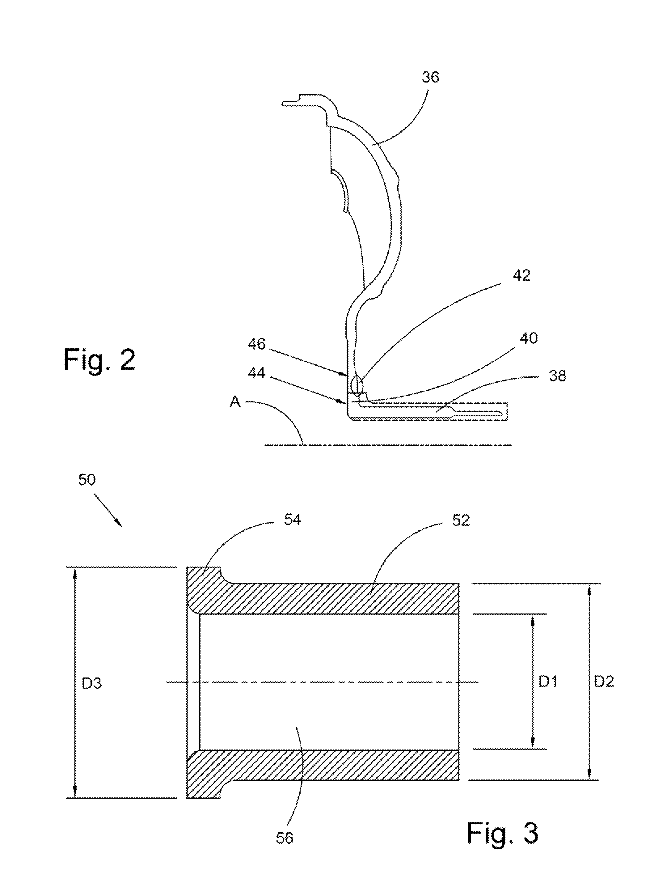 Flanged impeller hub