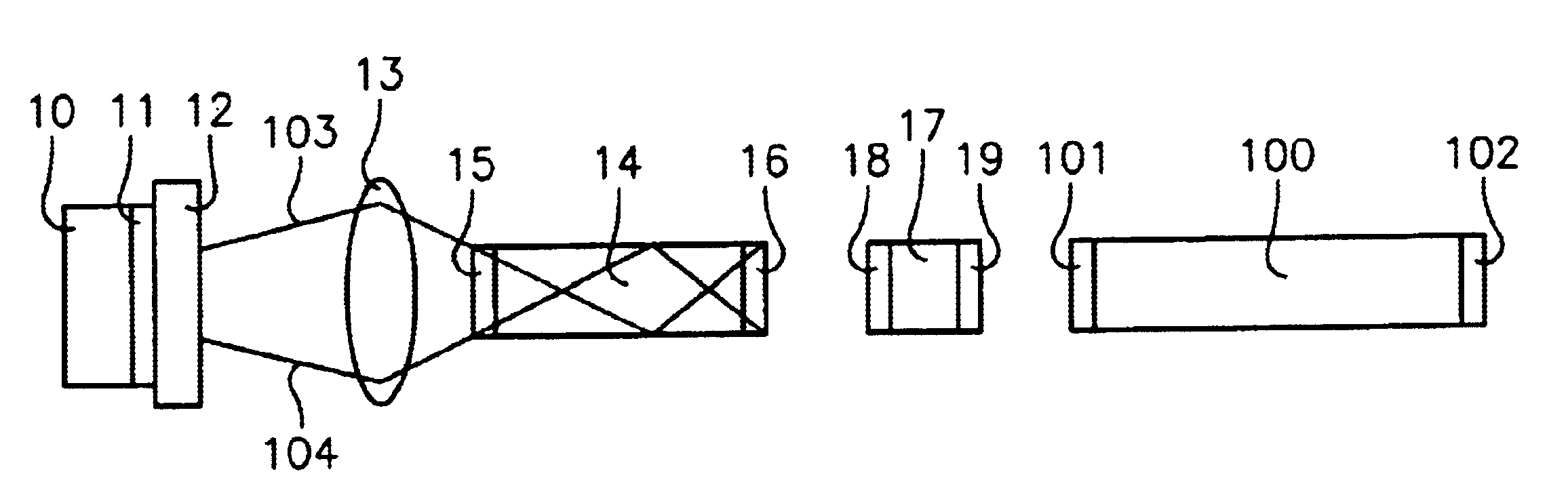 Diode array end pumped slab laser