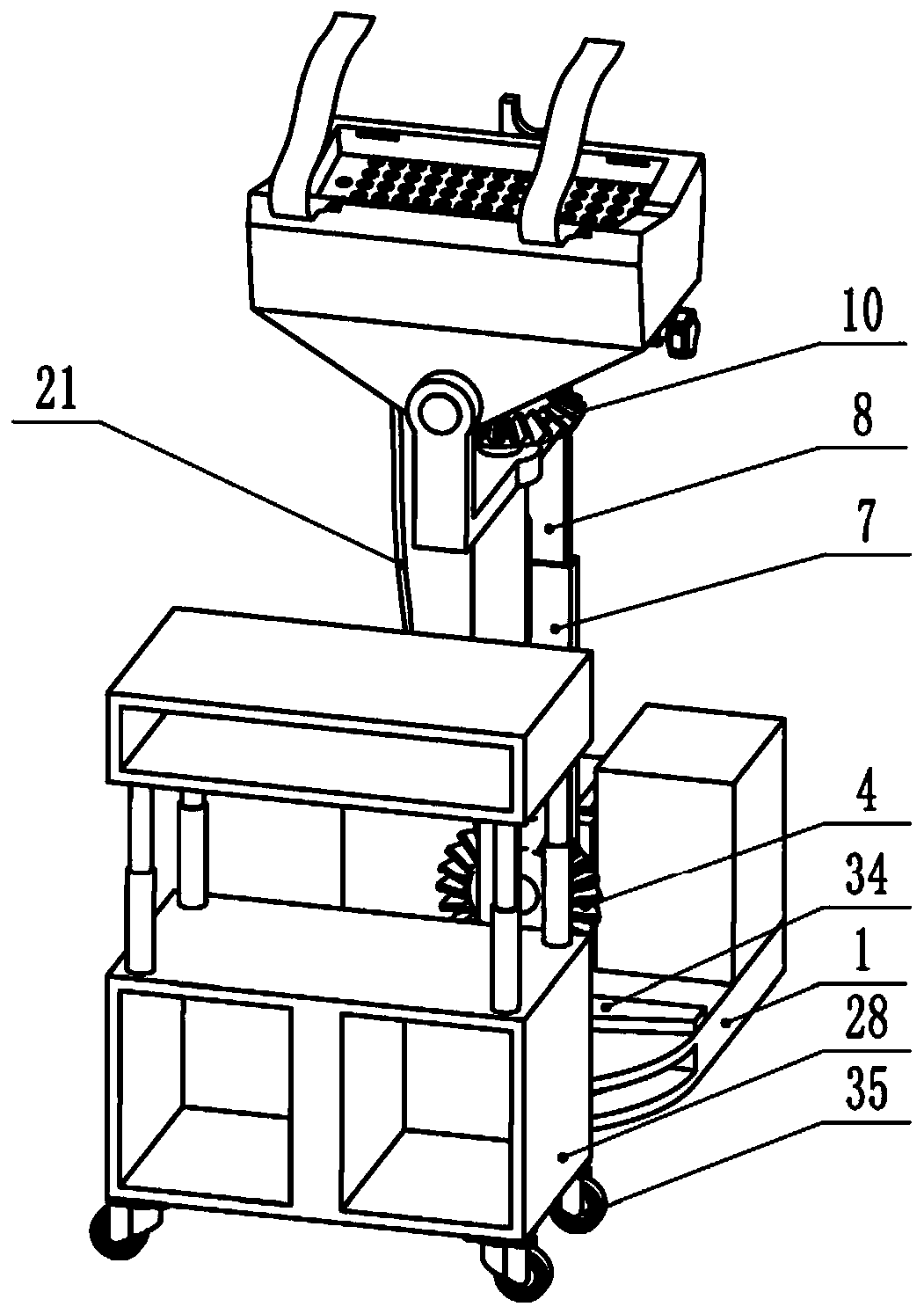 Dressing changing device for emergency department nursing