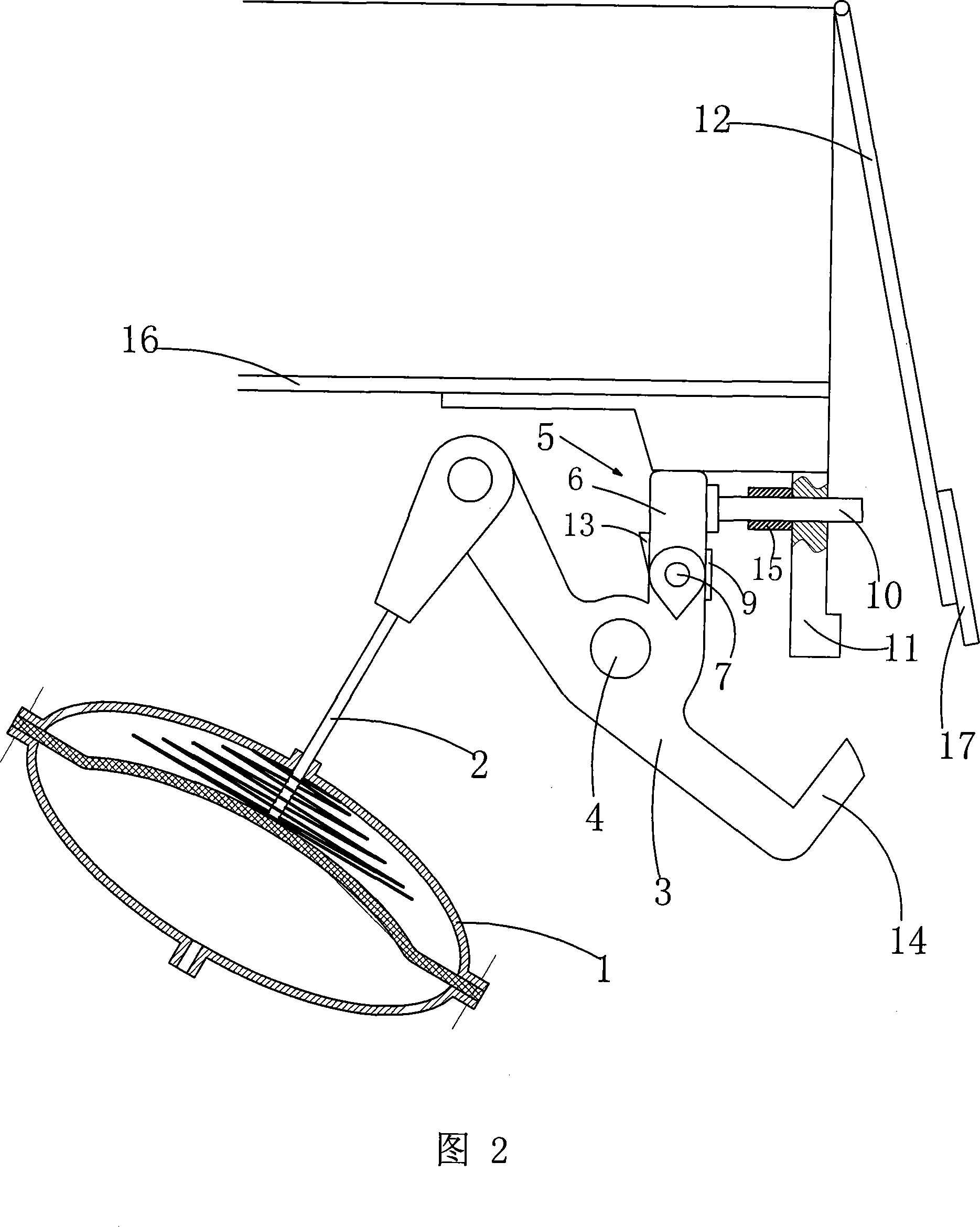 Laterial carriage plate opening and closing device for dumper truck