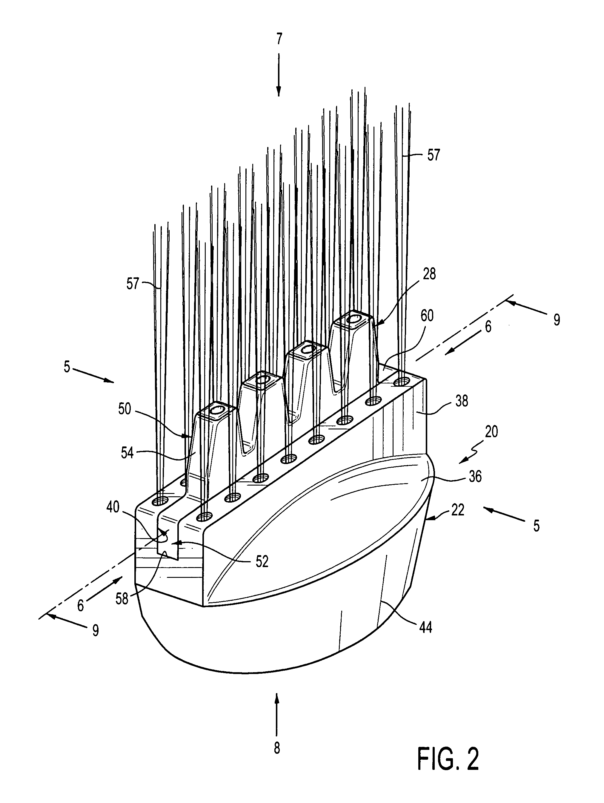 Hair highlighting applicator nozzle