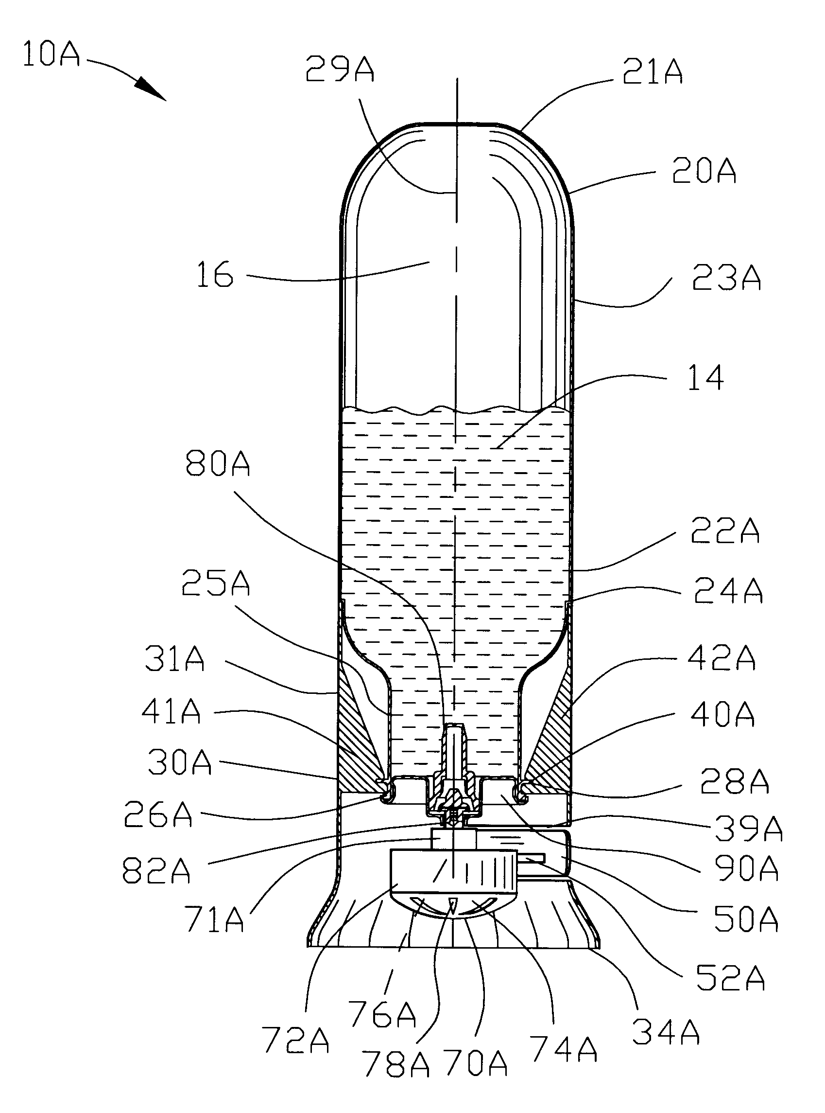 Inverted aerosol dispenser