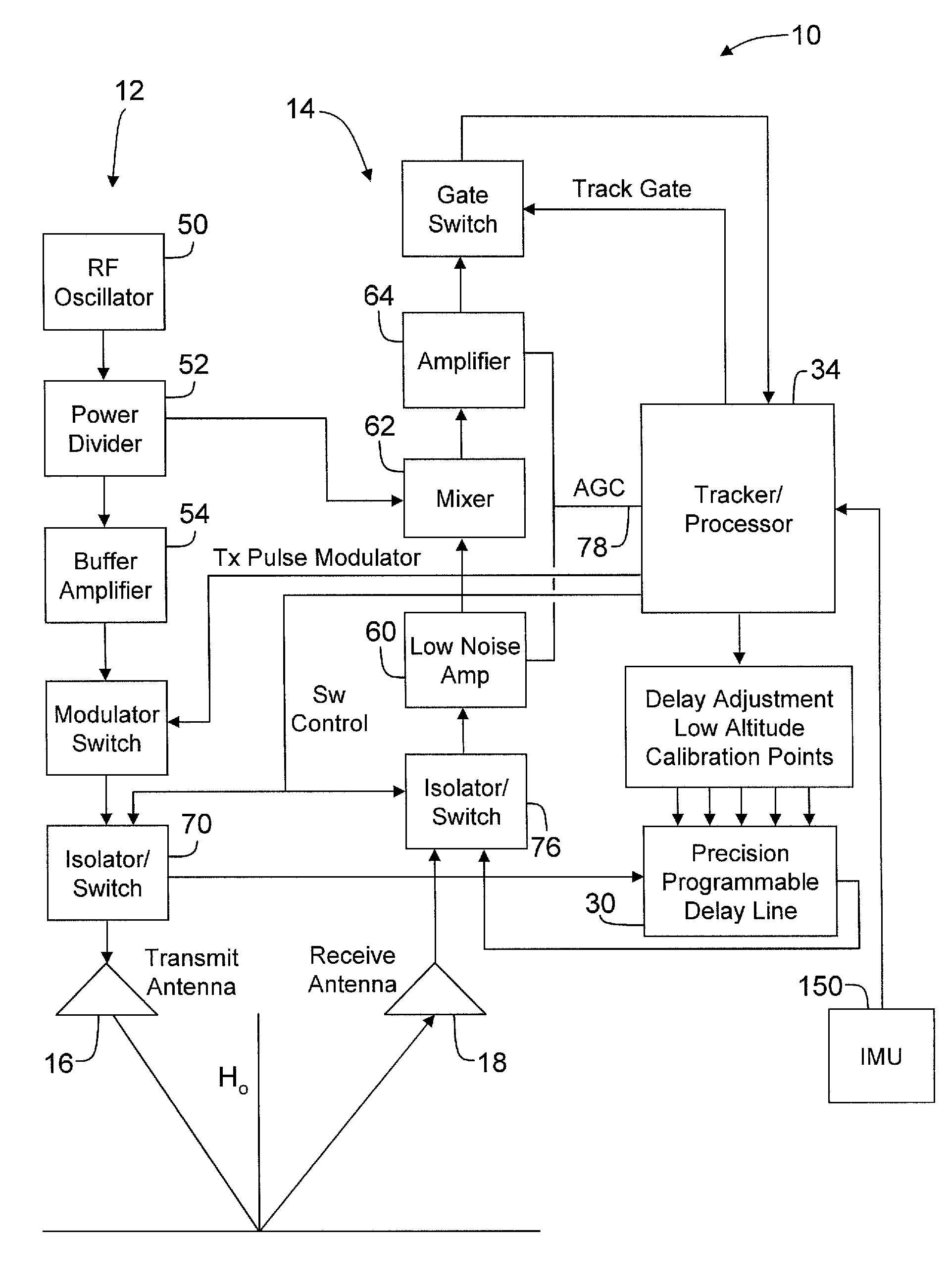 High accuracy radar altimeter using automatic calibration