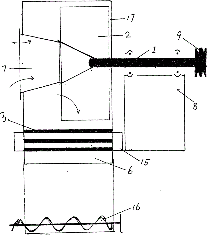 Fan pneumatic conveying and cleaning and settling system