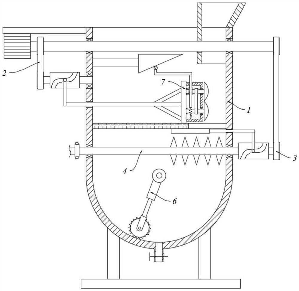 A high-efficiency crushing device for refractory materials