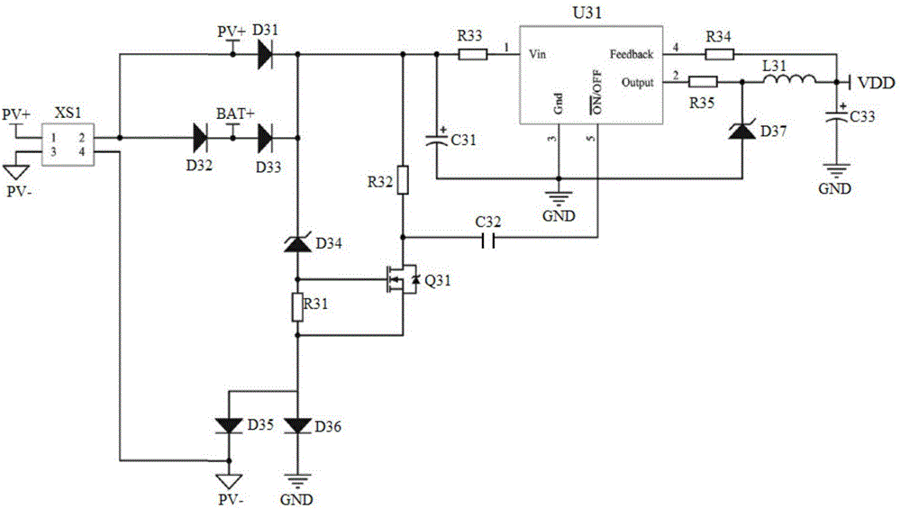 Solar air conditioning system with charging, control and power lightning-protection functions