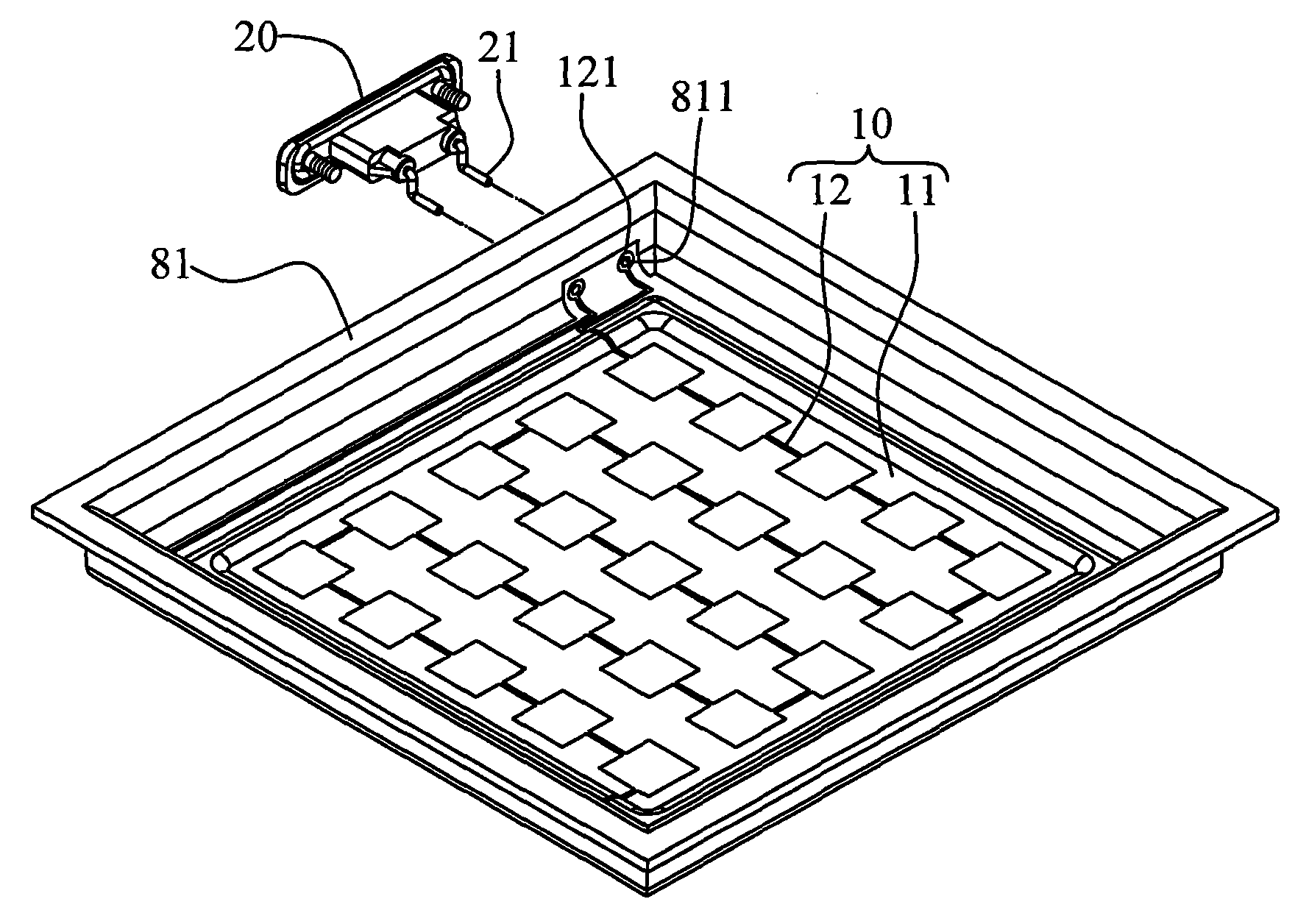 Conductive coating structure for lighting device