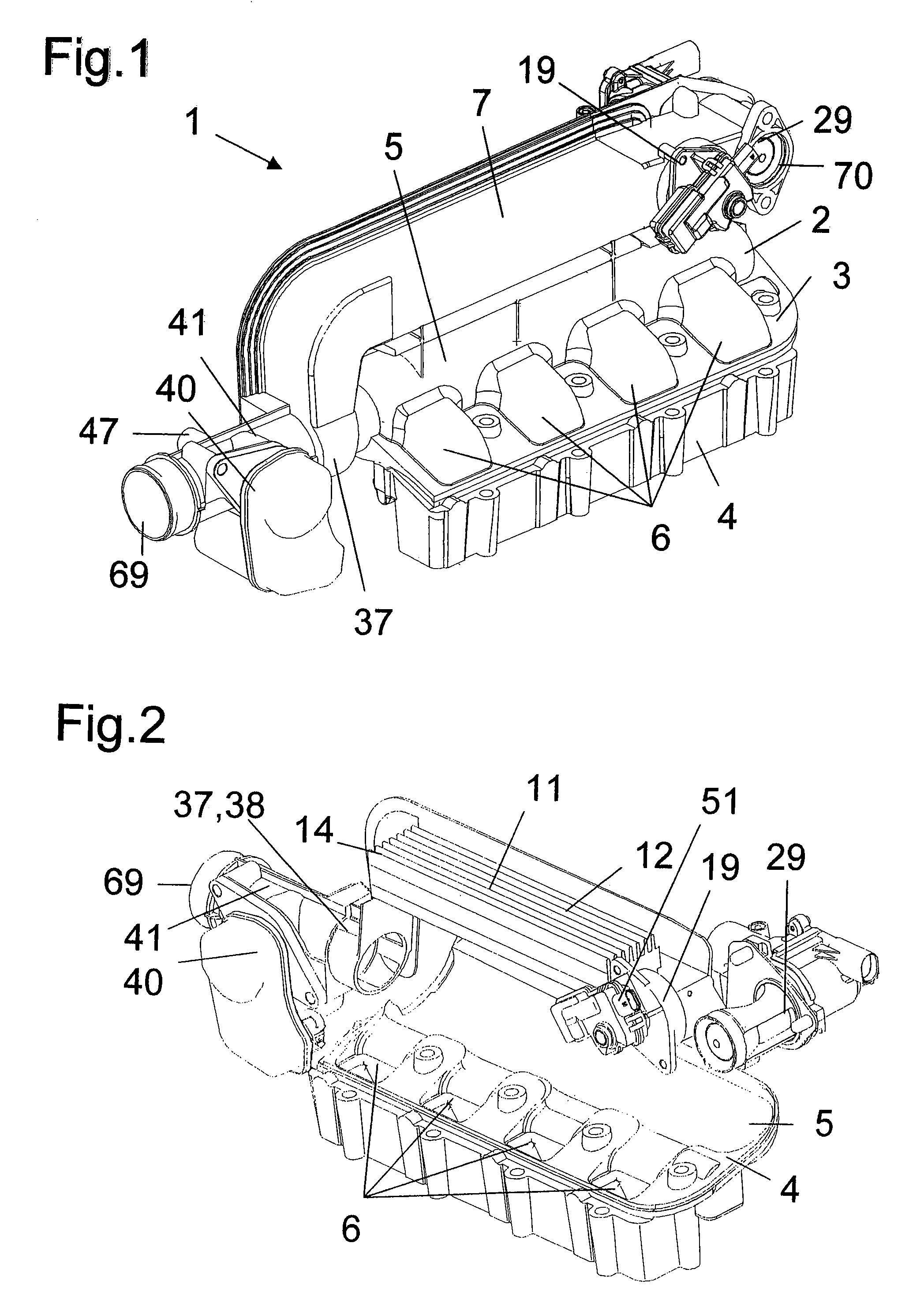 Air-intake duct system for a combustion engine