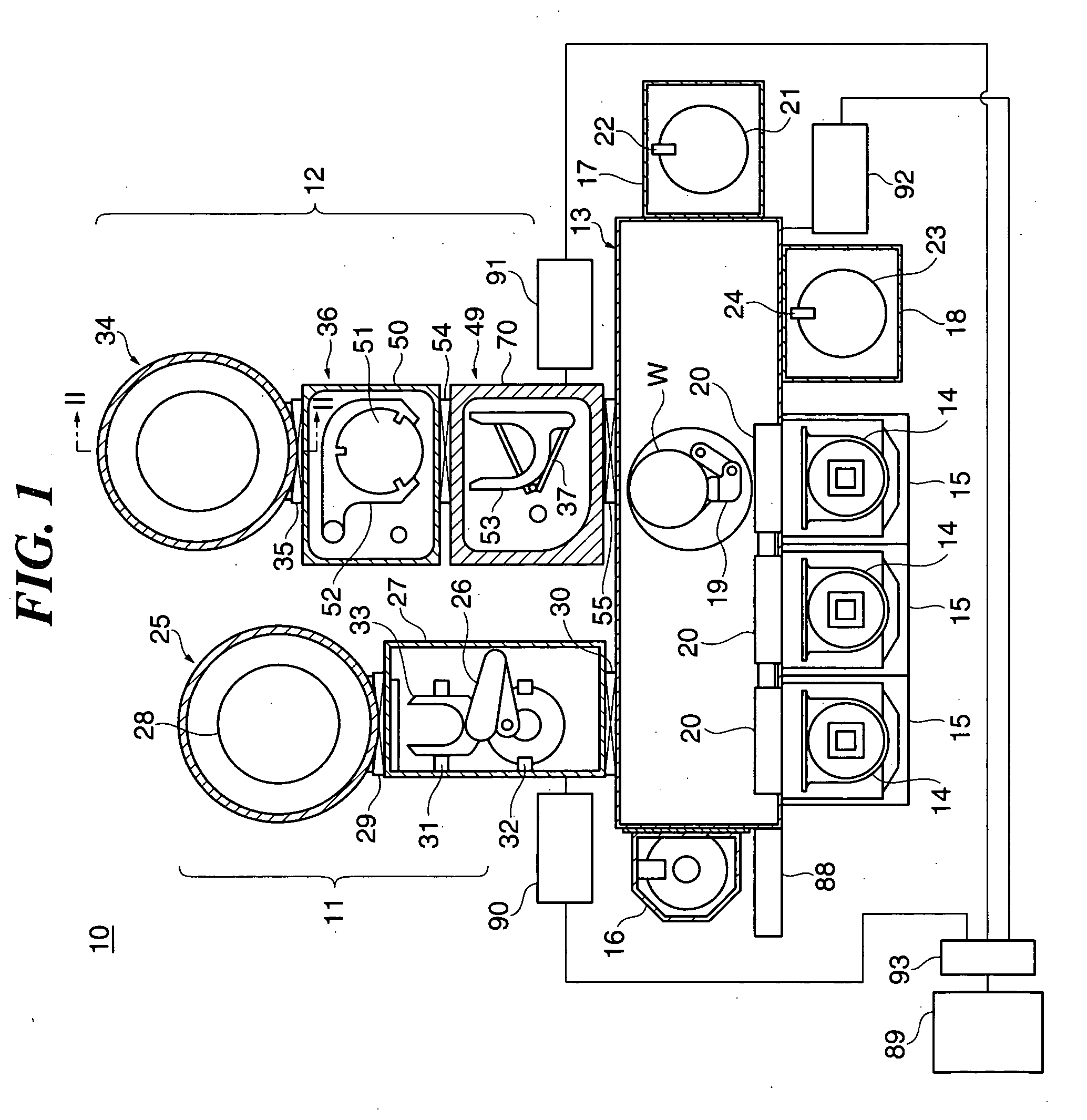 Method of processing substrate, and method of and program for manufacturing electronic device