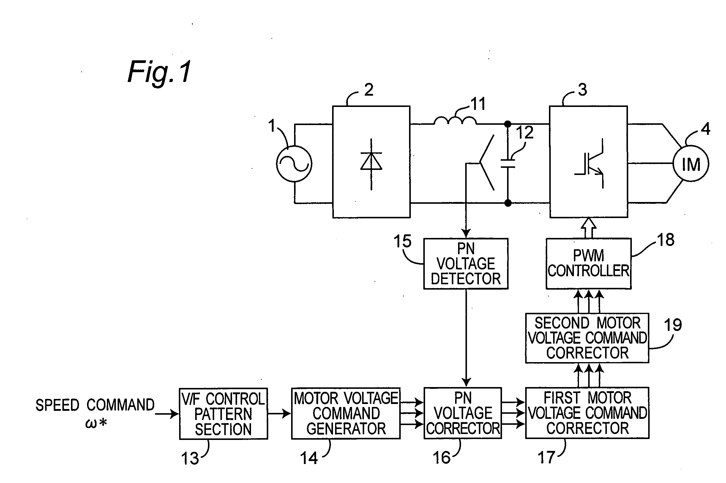 Inverter control device for driving a motor and an air conditioner