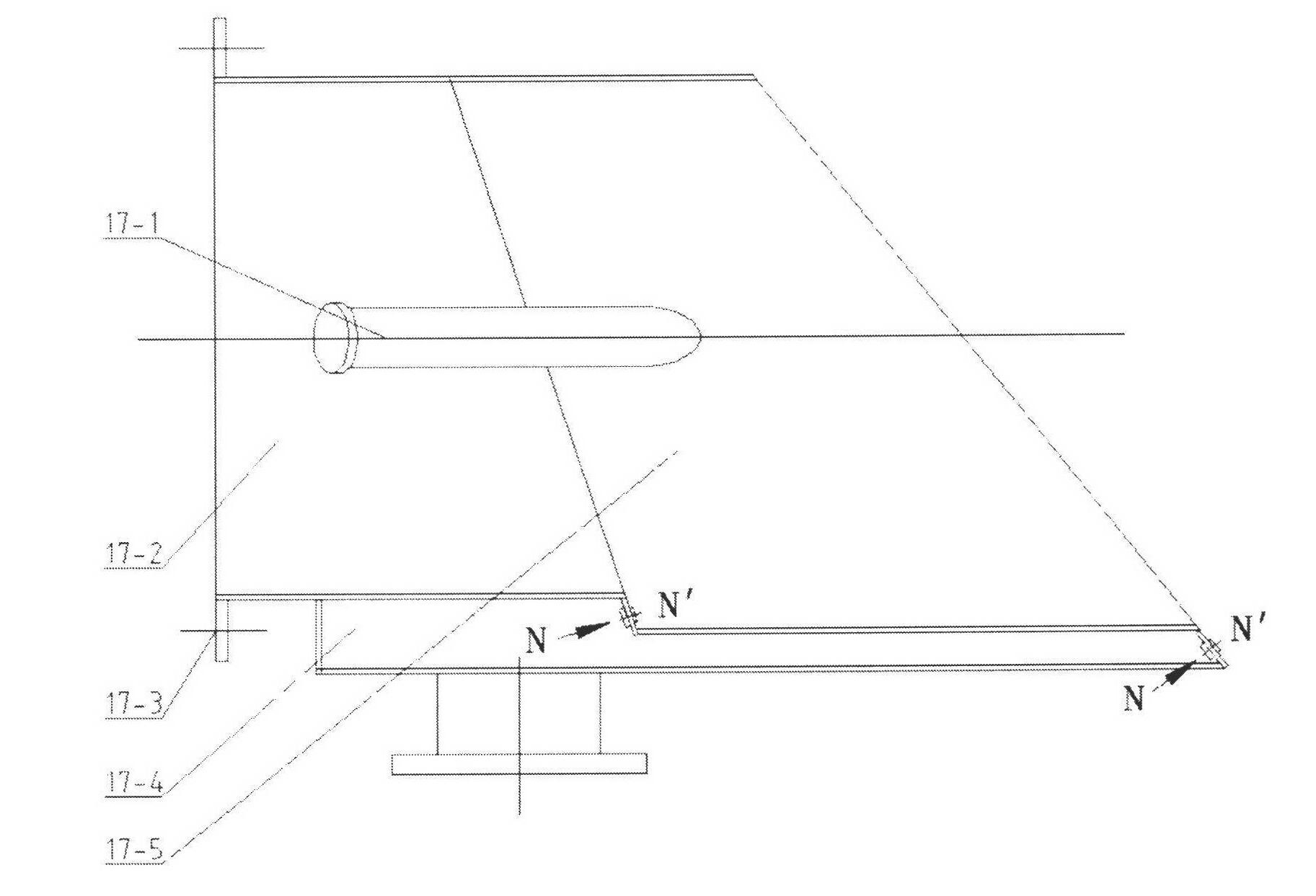 Novel boiler front feeding device of straw biomass CFB boiler