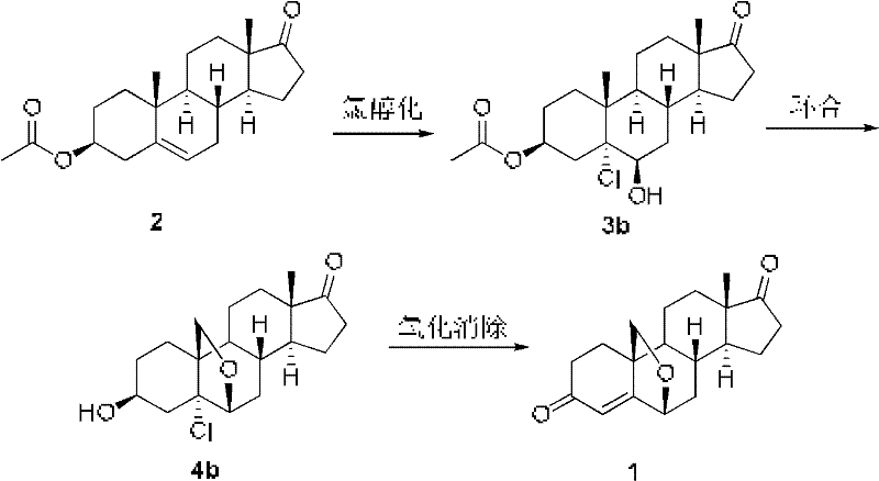 Method for preparing compound 6beta, 19beta-epoxy-4-androstene-3, 17-diketone