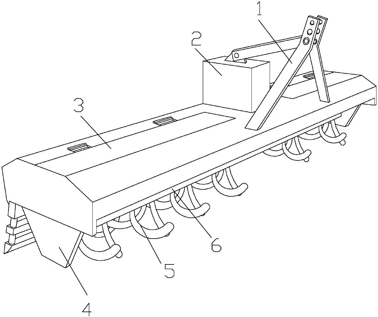 Anti-piling-compact deep-ploughing rotary cultivator through scraping