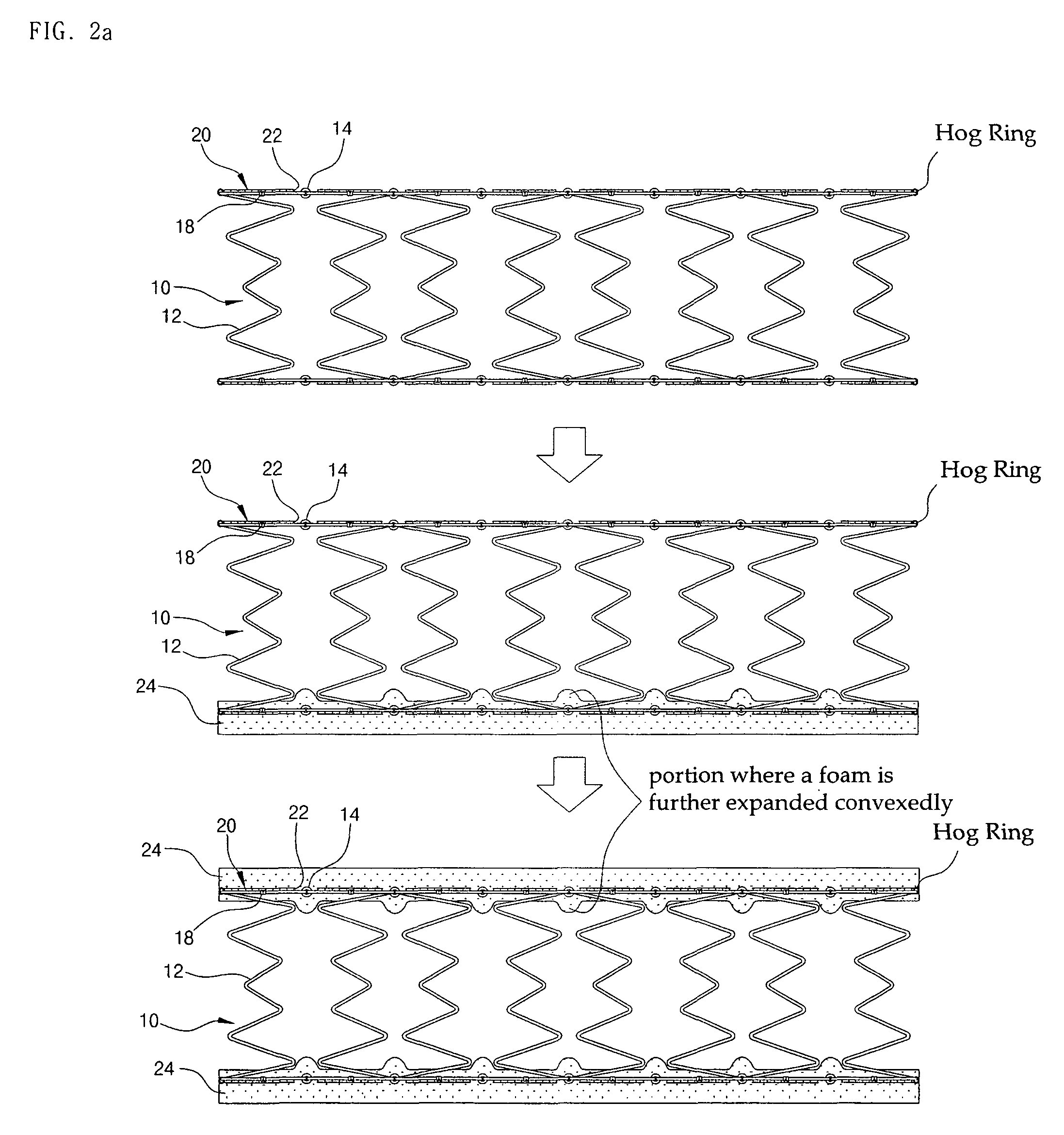 Bed mattress using permeable reinforcing member and foaming material, and method of manufacturing the same