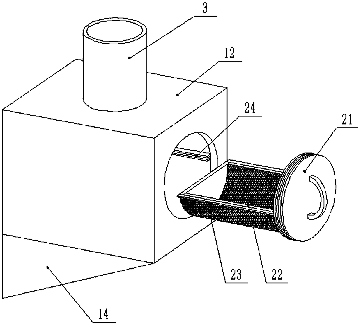 Sewage disposal device capable of pushing and removing debris