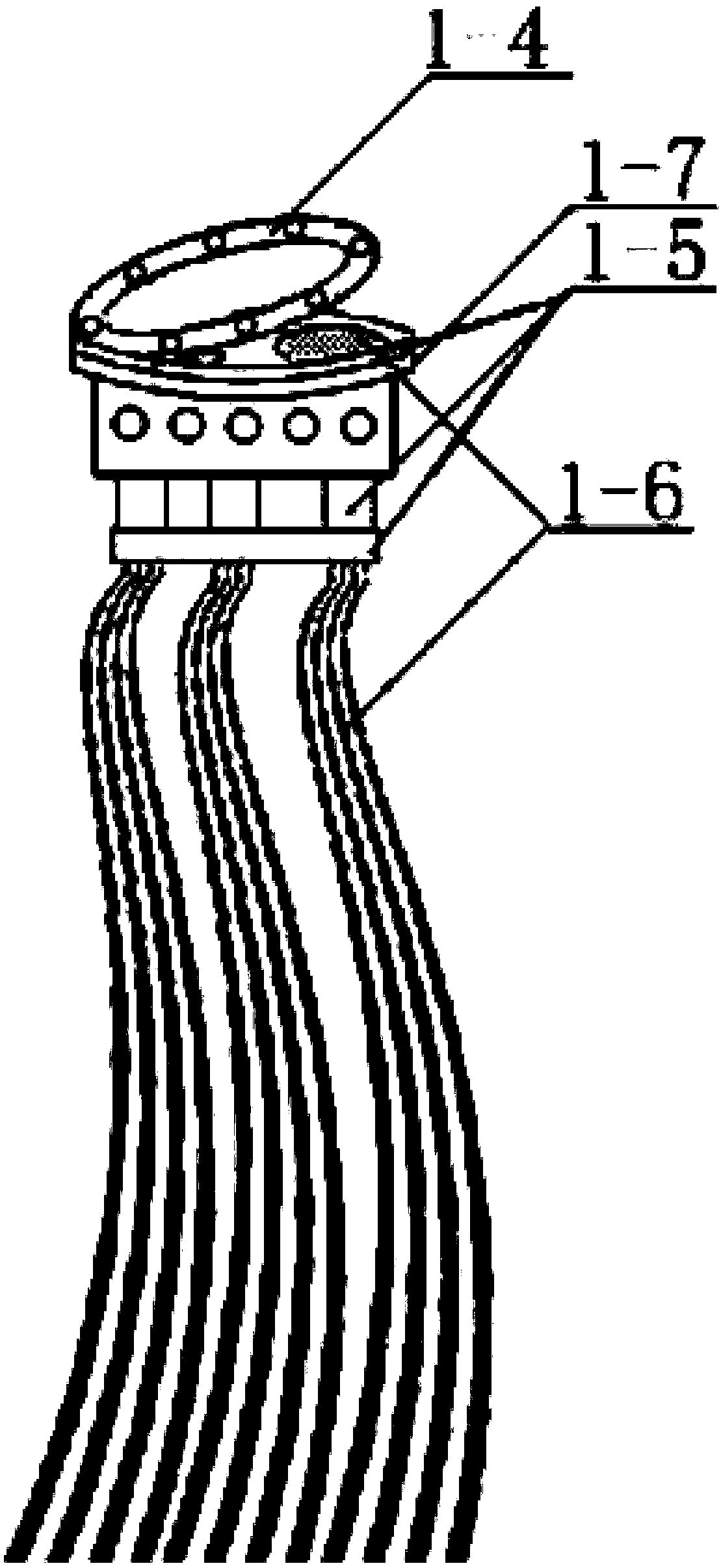 Splitted and equalized combined gas and water forced cross-flow cleaning tubular submerged membrane unit