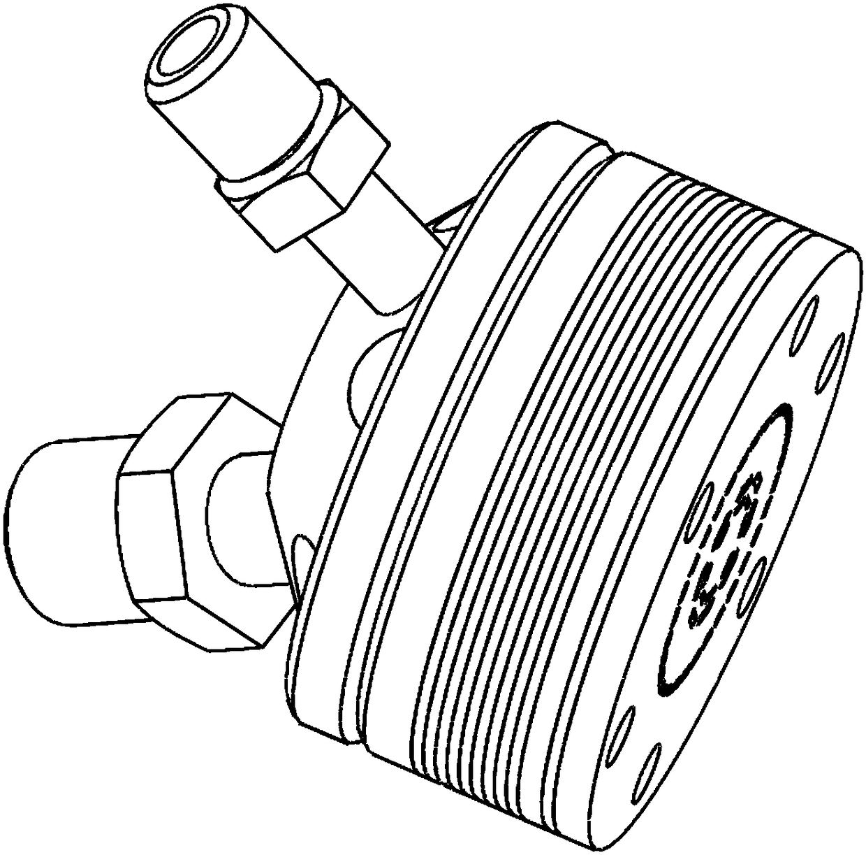 Air film cooling platelet injector