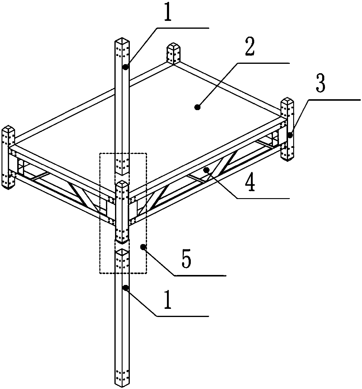 Socket and spigot type slab and column assembling structure and mounting method thereof